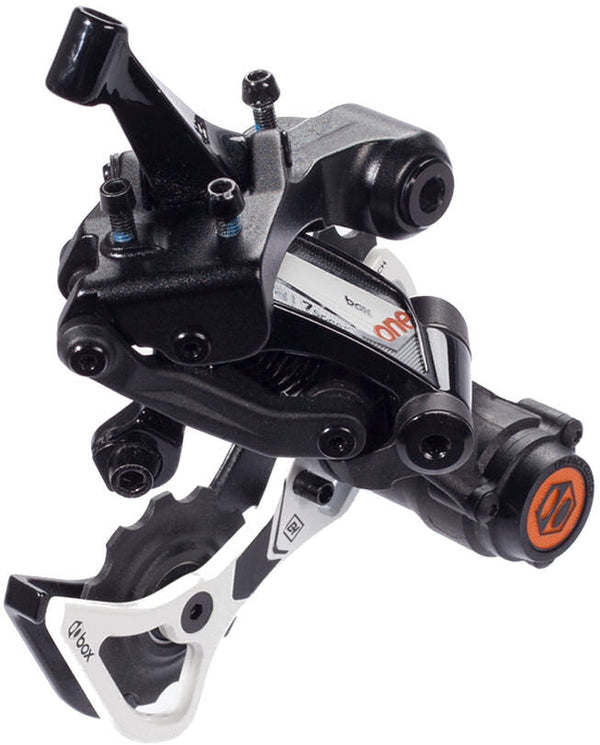 Achterderailleur "down-hill" 7 speed Box Components One - korte kooi - zwart
