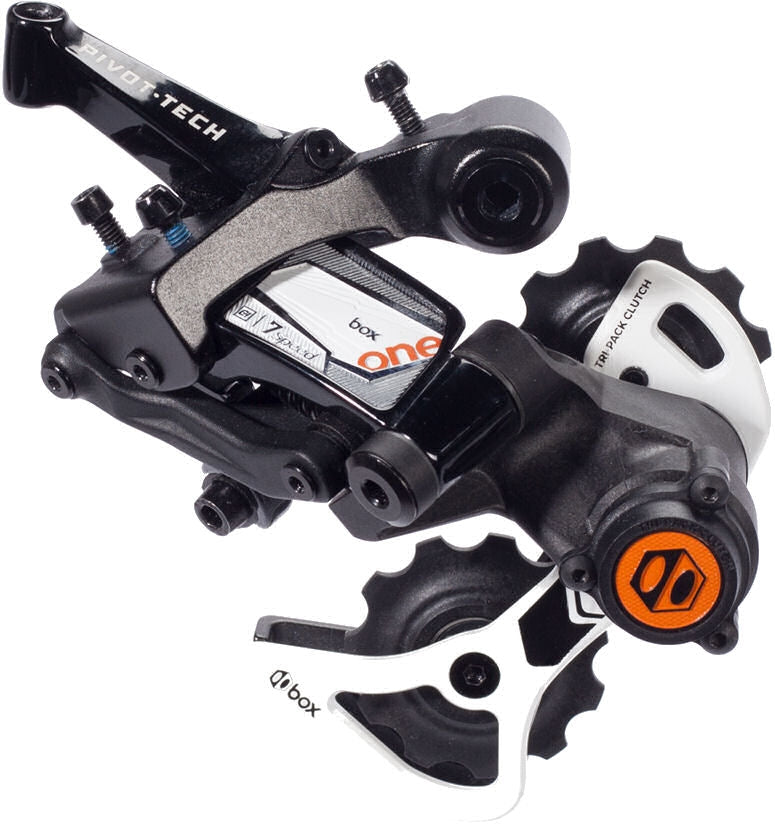 Achterderailleur "down-hill" 7 speed Box Components One - korte kooi - zwart