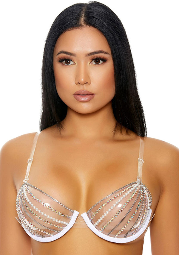 Make It Clear Rhinestone BH - Veelkleurig - Eén Maat