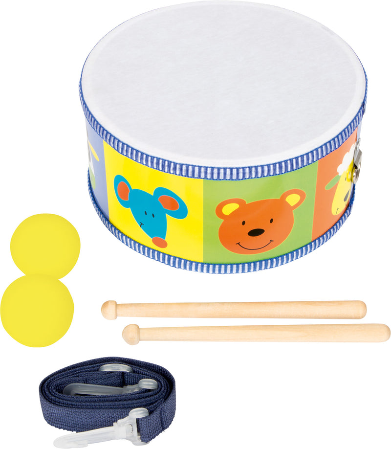 Small Foot - Houten Trommel Dieren met Stokken, 3dlg.