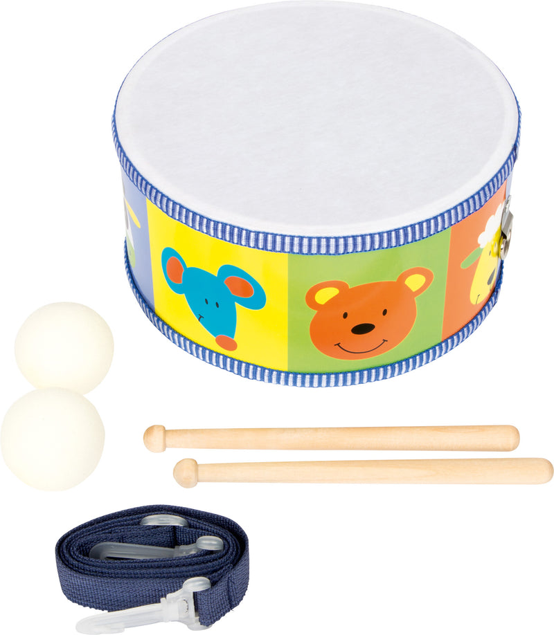 Small Foot - Houten Trommel Dieren met Stokken, 3dlg.