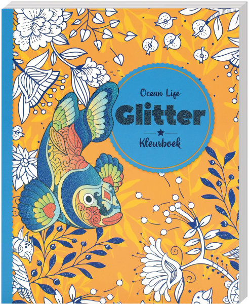 Glitter kleurboek ocean life 319144