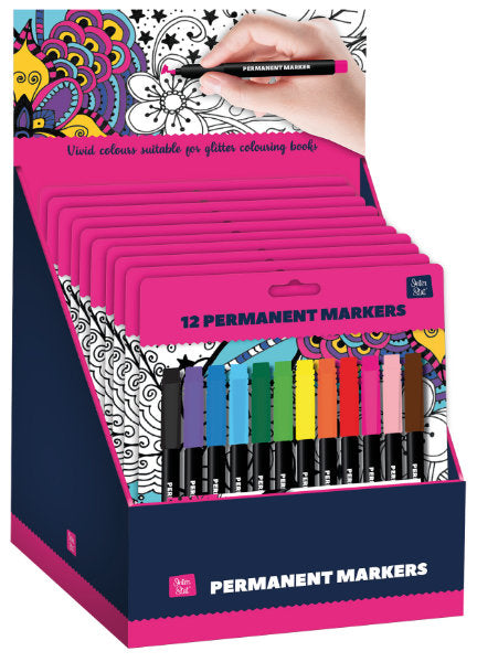 12 heldere permanent markers