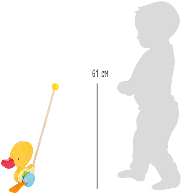 Small Foot - Houten Duwfiguur Eend Tina met Stok