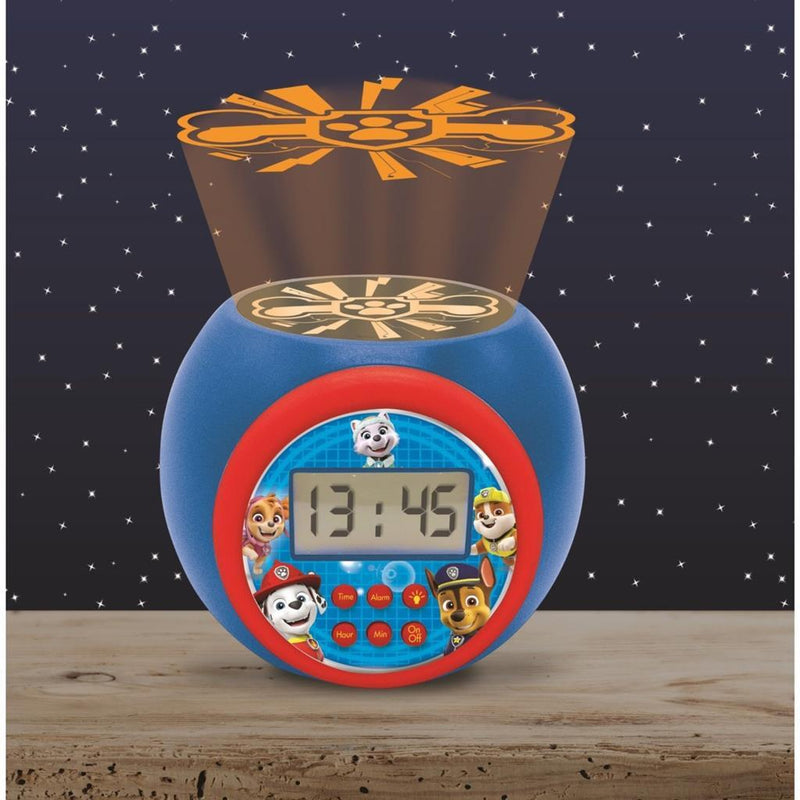 Paw Patrol Projector Wekker Rood/Blauw