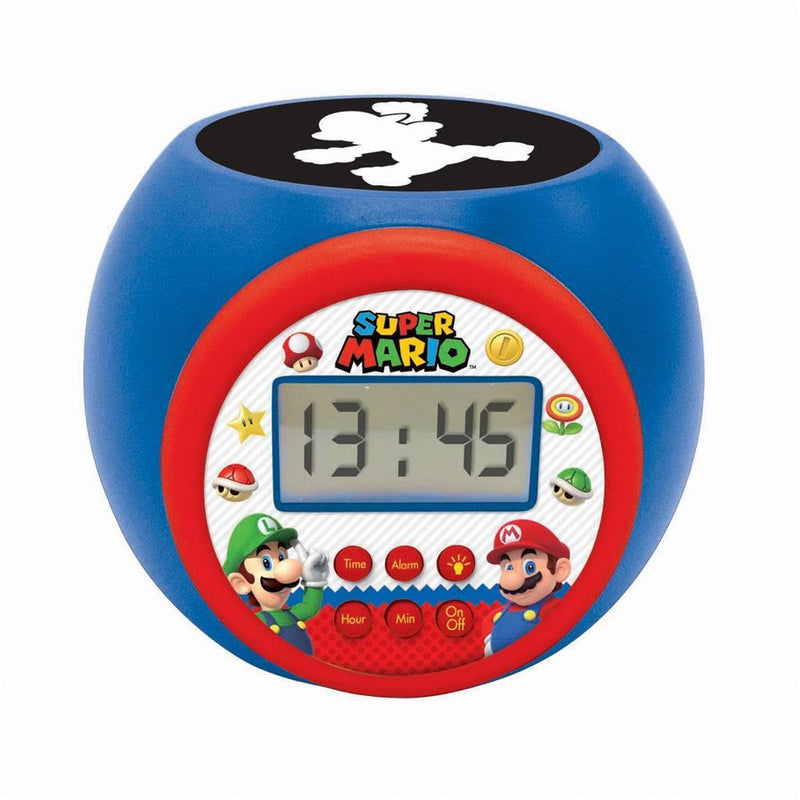 Super Mario Projector Wekker Rood/Blauw
