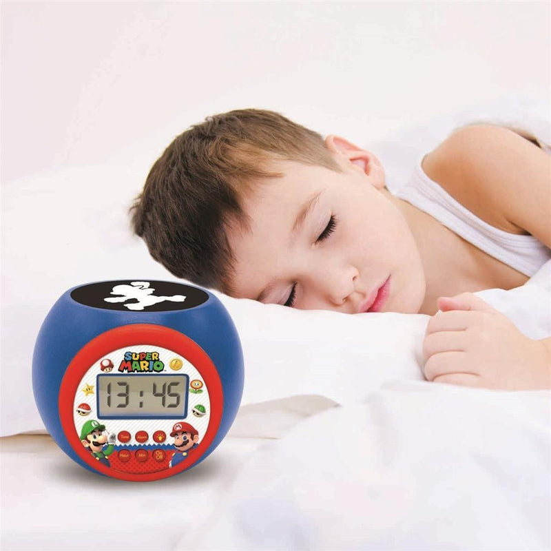 Super Mario Projector Wekker Rood/Blauw