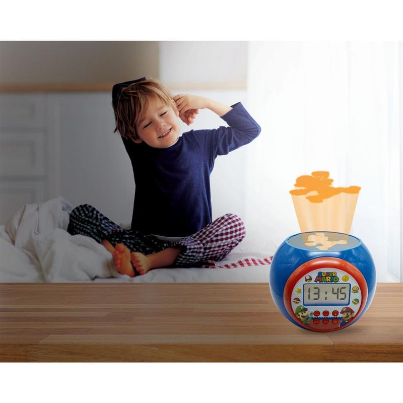 Super Mario Projector Wekker Rood/Blauw