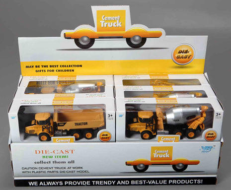 Constructie auto diecast 3 ass.15cm.8134