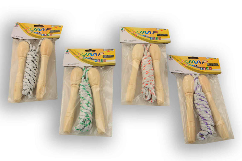 Springtouw met houten handvatten 8675