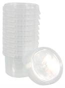 Emmer Pp Rond Zonder Hengsel Incl Glasheldere Deksel 0,36 LTR 10 ST