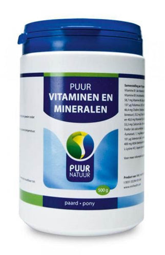 Puur Natuur Vita-min (vitaminen En Mineralen) Voor Paard En Pony 500 GR