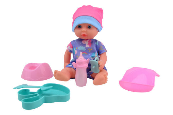 Baby Rose drink en plaspop 20 cm. 27710