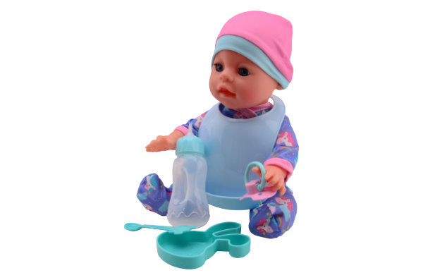 Baby Rose Drink en -Plasbabypop, 30cm