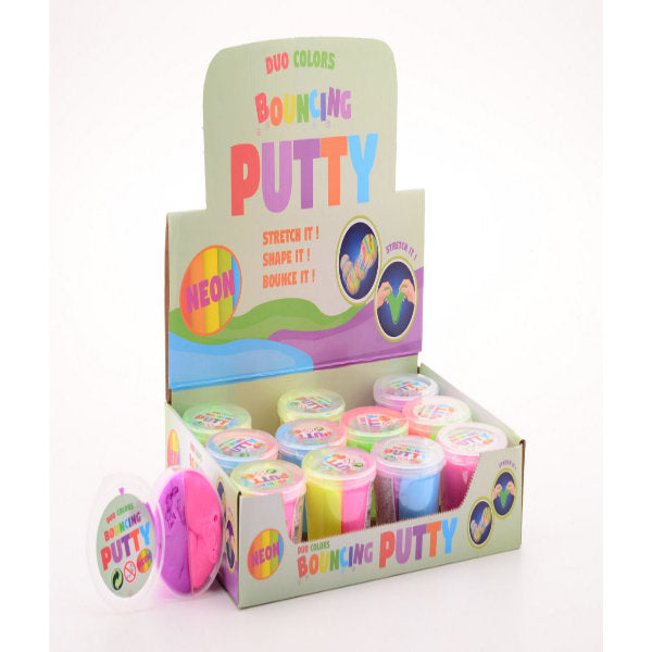 12 bouncing duo putty neon kleuren 24162