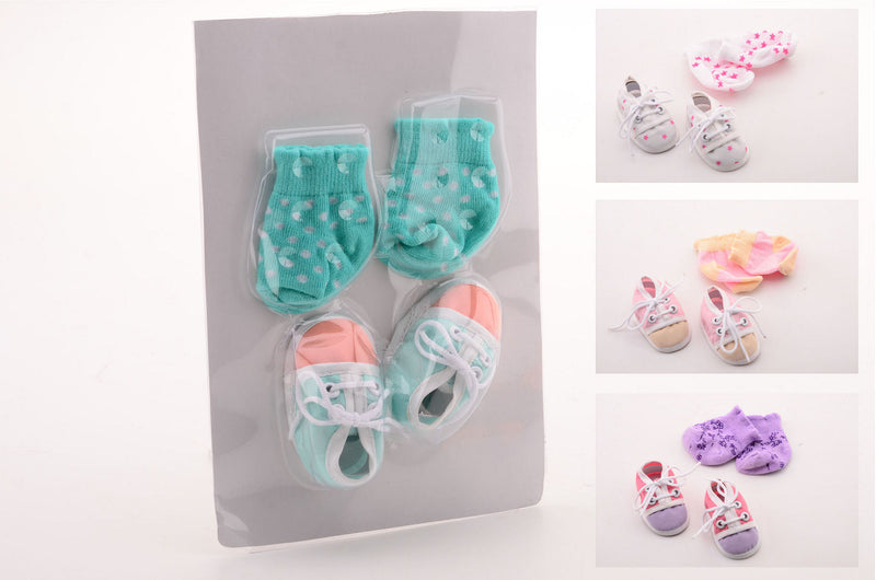 Baby rose poppensokken en schoenen 27635