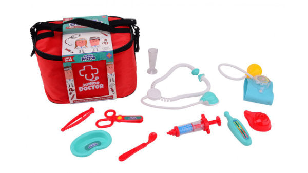 Dokter set in draagtas met 10 accessoires
