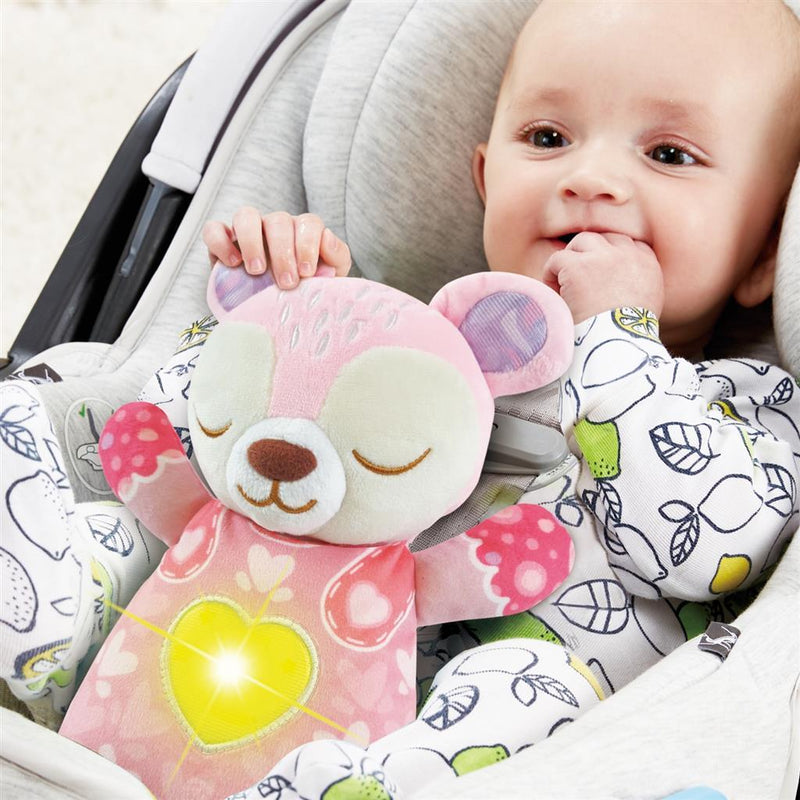 VTech Baby Dromenland Knuffel Beertje + Licht en Geluid Roze