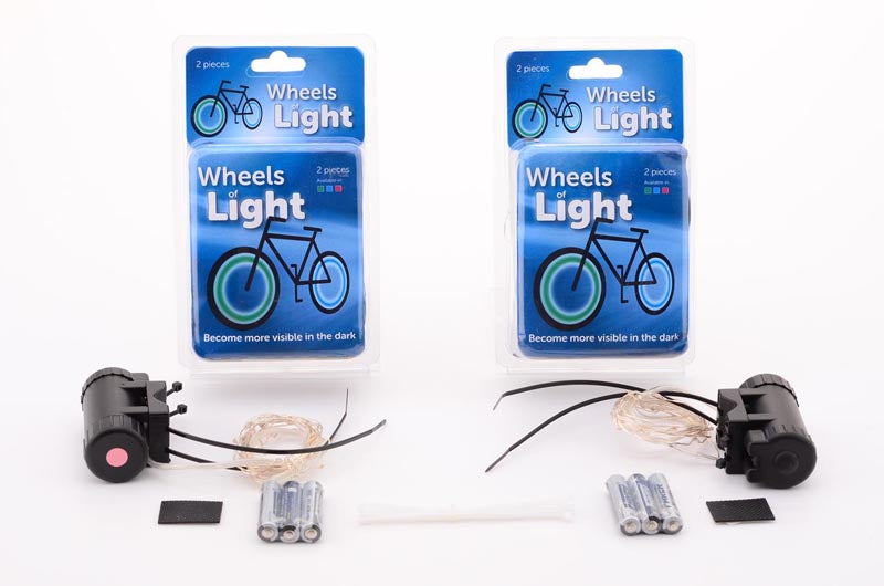 Kleurenled wielverlichting Bikefun voor 2 wielen (kleuren assortiment)