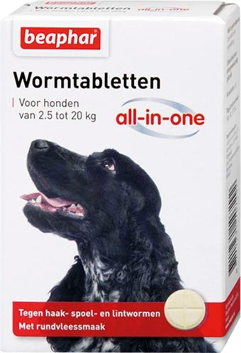 Beaphar Wormtablet All-in-one Hond 2,5-20 KG 2 TBL