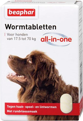 Beaphar Wormtablet All-in-one Hond 17,5-70 KG 2 TBL