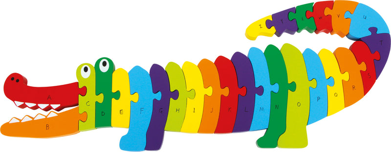 Small Foot - Houten ABC Krokodil Puzzel, 26dlg.