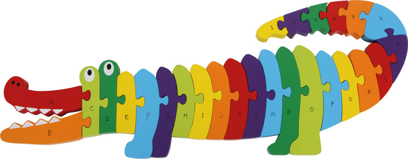 Small Foot - Houten ABC Krokodil Puzzel, 26dlg.
