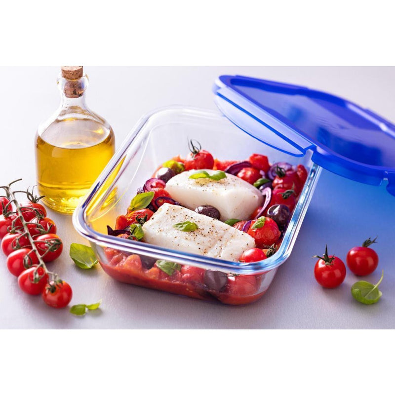 Pyrex Cook and Go Ovenschaal 20x15x5 cm Borosilicaatglas/Blauw