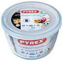 Pyrex Cook and Freeze Ronde Glazen Vershoudschaal met Deksel 1.1L