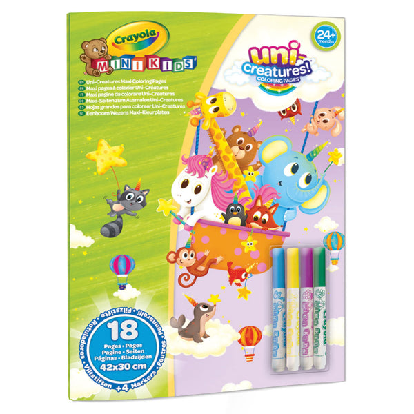 Crayola Mini Kids - Kleurplaten A3 incl. 4 stiften