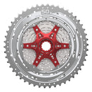 Cassette 11 speed Sunrace CSMX8 11-42T - zilver/rood