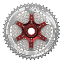 Cassette 10 speed Sunrace CSMX3  11-46T - zilver/rood
