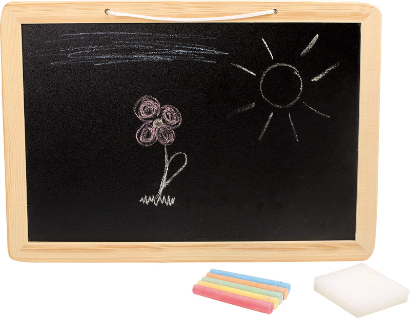 Small Foot - Houten Krijtbord met Gekleurde Krijtjes, 7dlg.