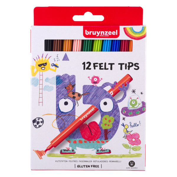 Bruynzeel Viltstiften 12 Kleuren