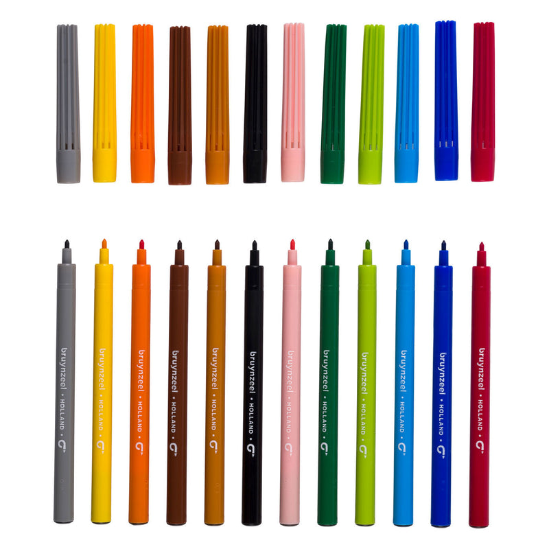 Bruynzeel Viltstiften 12 Kleuren