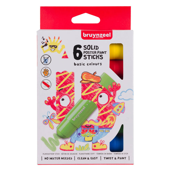 Bruynzeel Plakkaatverf Stiften 6 Stuks