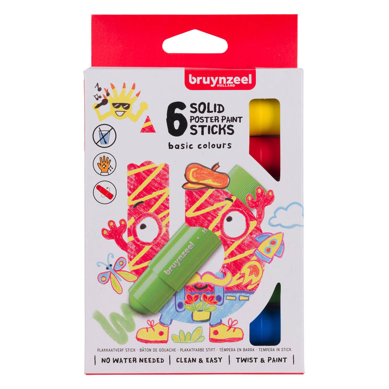 Bruynzeel Plakkaatverf Stiften 6 Stuks