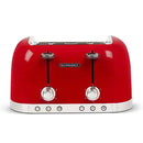 Schneider SCTO4R Broodrooster Rood/RVS