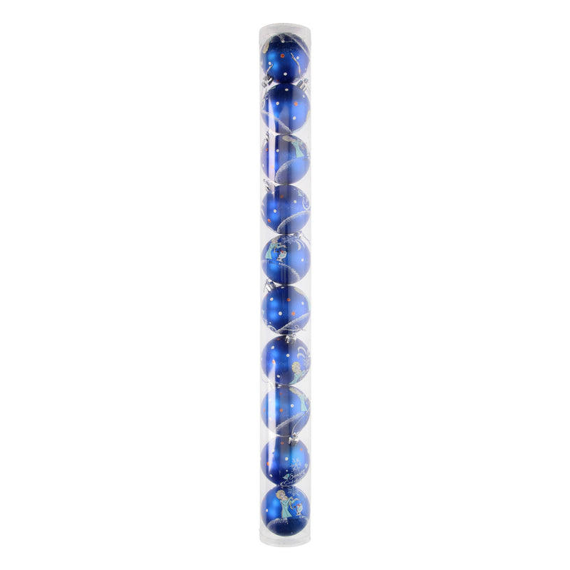 Kinder Kerstballen Frozen II Blauw, 10x6cm