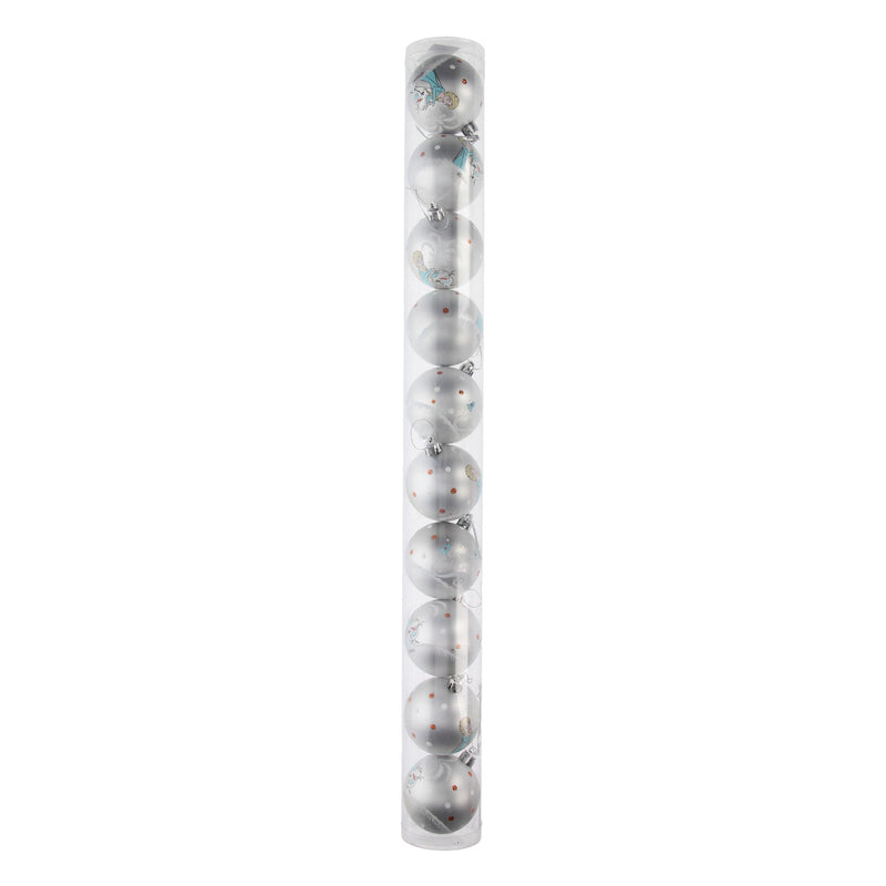 Kinder Kerstballen Frozen II Zilver, 10x6cm