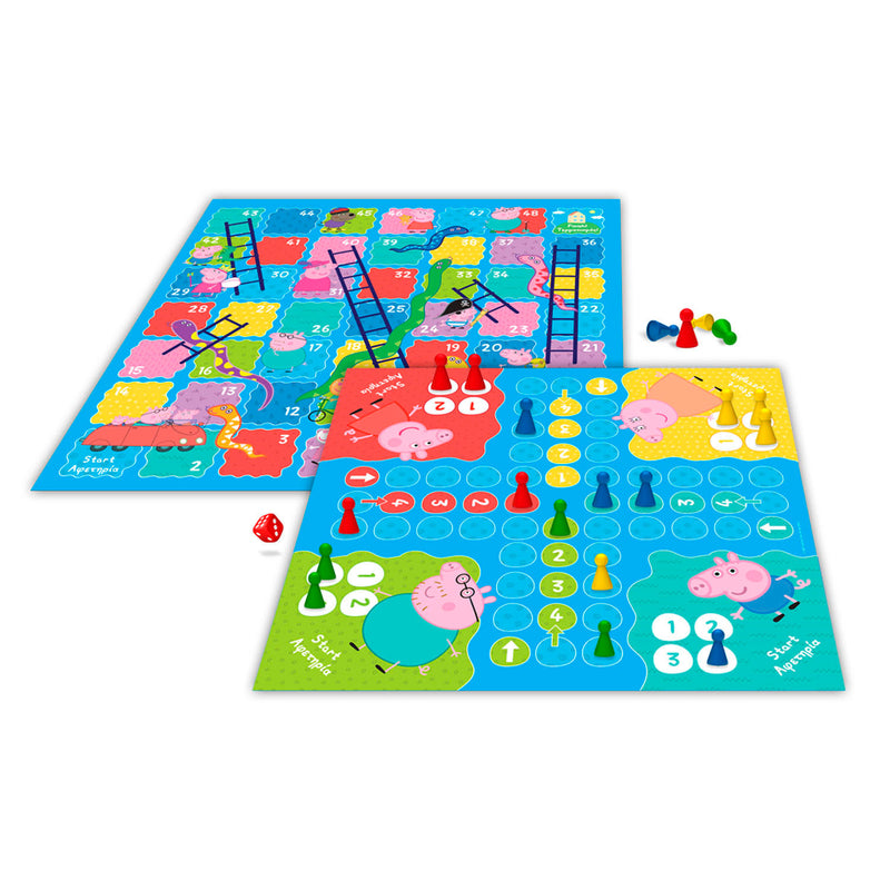 Peppa Pig Slangen en Ladders en Ludo Bordspel