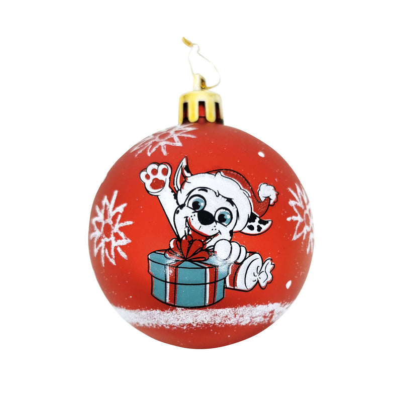 Kinder Kerstballen PAW Patrol Rood, 10st.