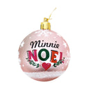 Kinder Kerstballen Minnie Mouse Roze , 10st.