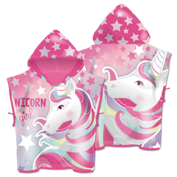 Handdoek Poncho Eenhoorn, 55x55cm