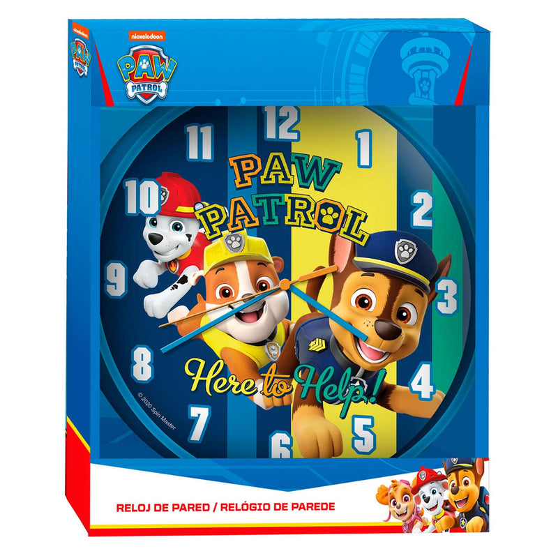 Paw Patrol Wandklok 25 cm Blauw