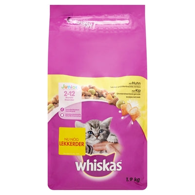 Whiskas Droog Junior Kip 1,9 KG