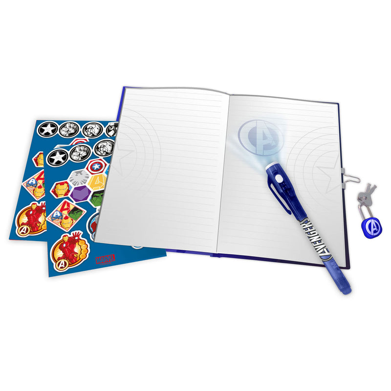 Dagboek met Stickers en Geheimschrift Pen - Avengers