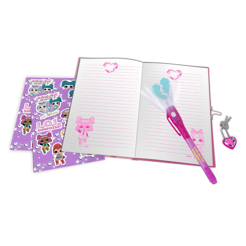 Dagboek met Stickers en Geheimschrift Pen - L.O.L