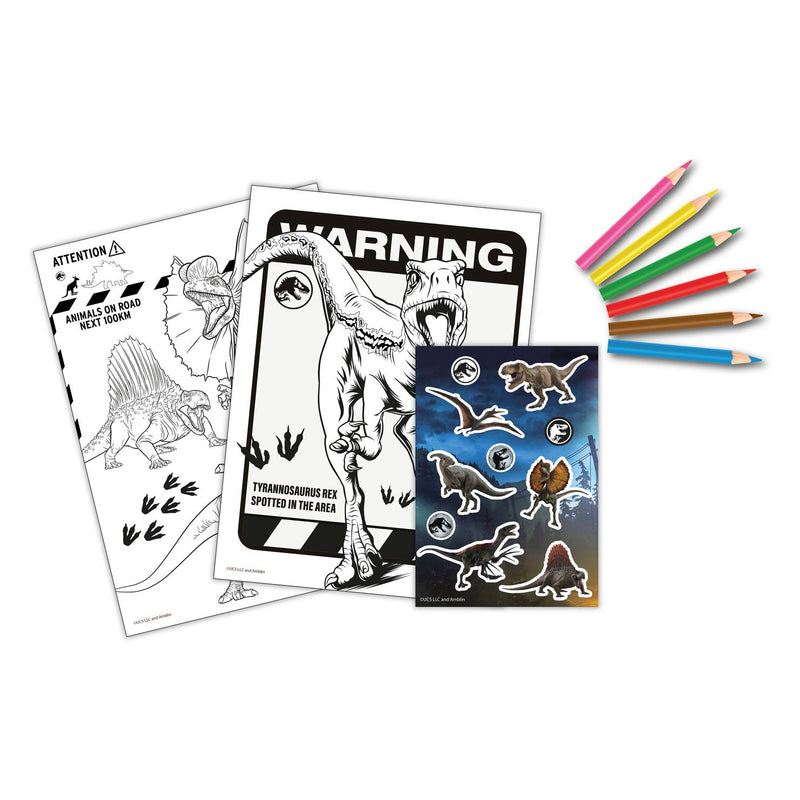 Jurassic World Stationery Set (magneten, kleurtjes, stickers