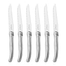 Lou Laguiole Steakmessen 6 Stuks + Houten Blok